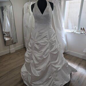 Morilee Halter Ballgown Size 22 White Wedding Dress
